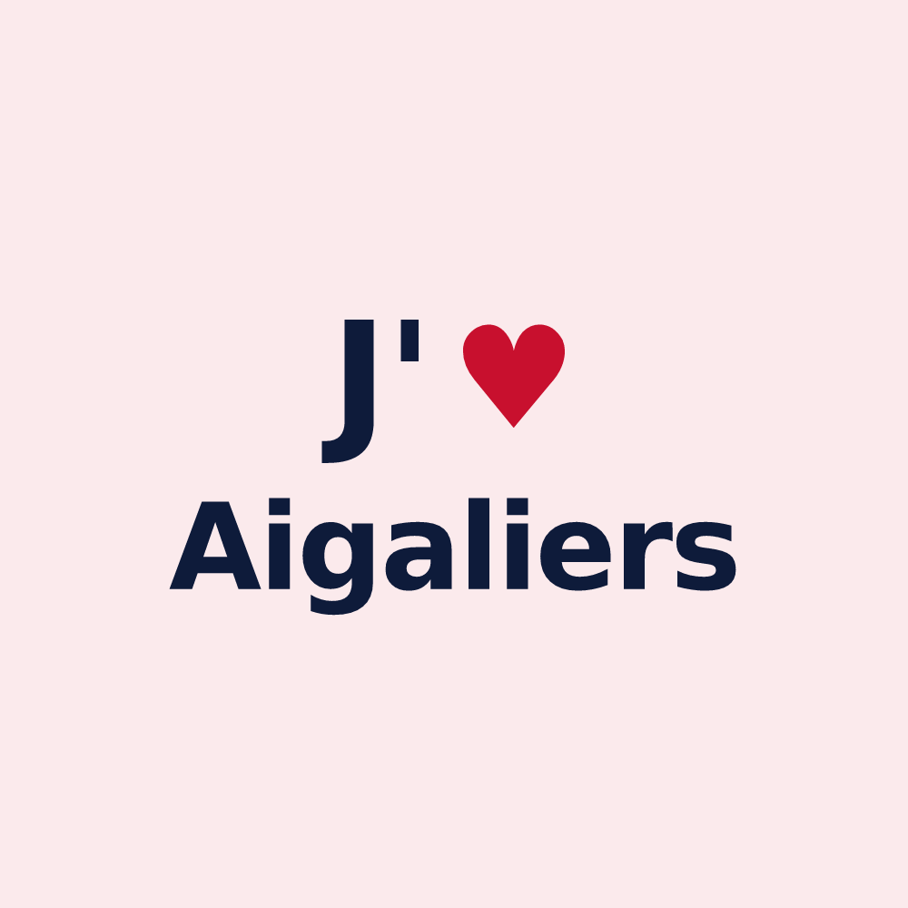 Magnet personnalisé Aigaliers — design J'aime Aigaliers