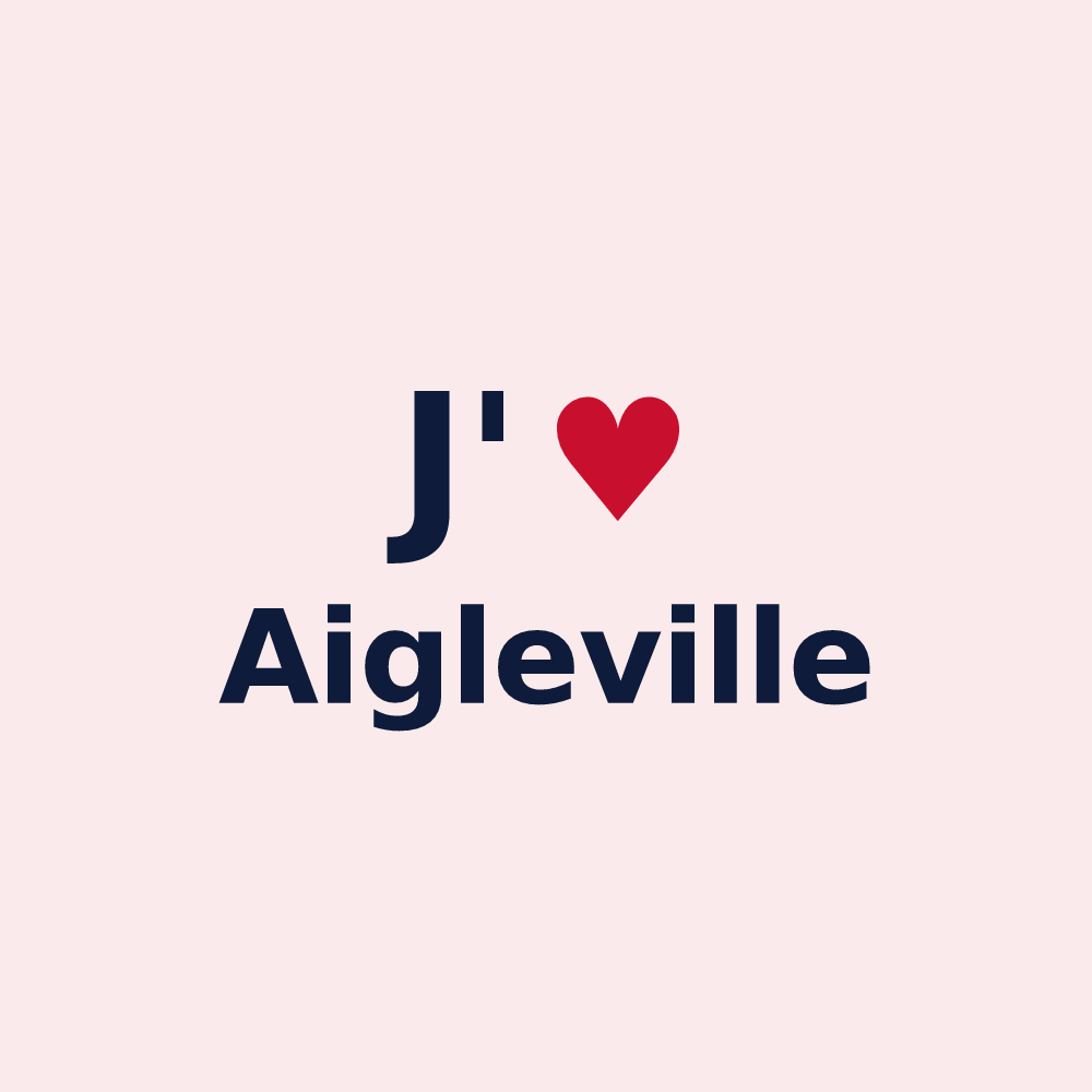 Magnet personnalisé Aigleville — design J'aime Aigleville