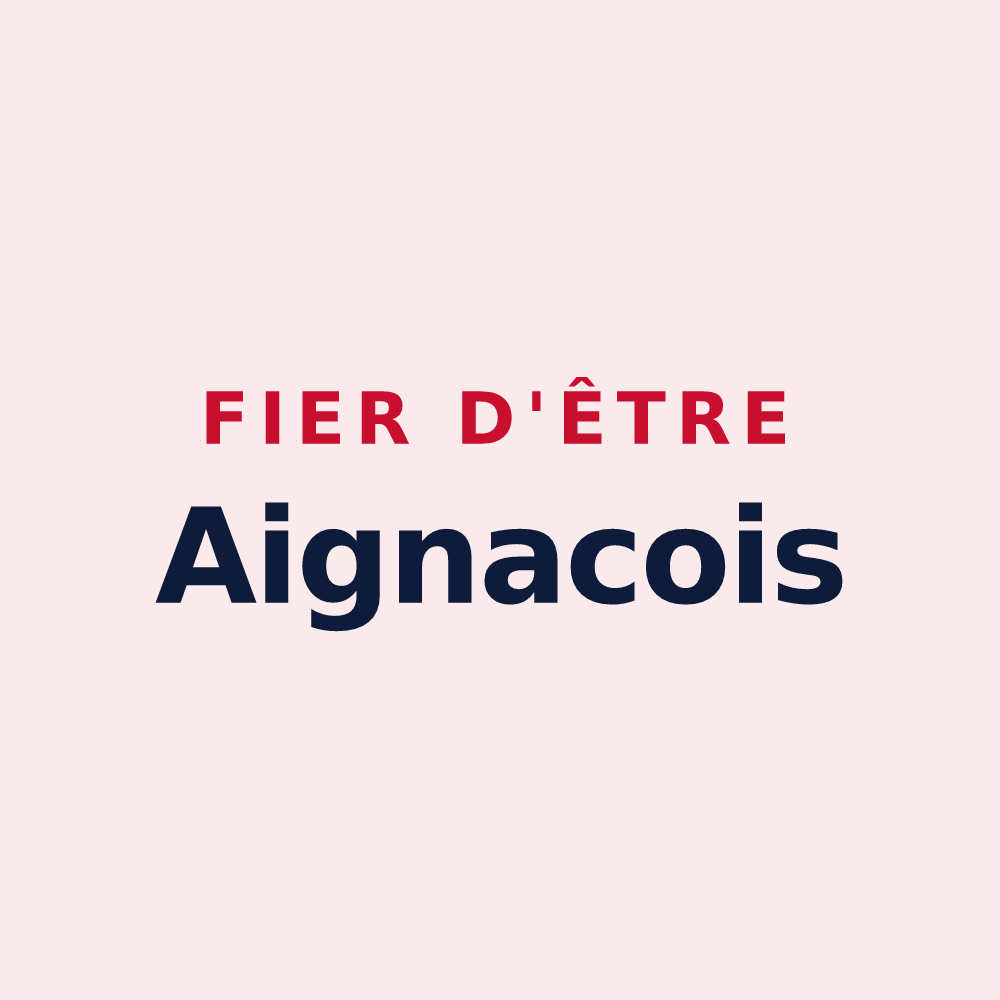 Magnet « Fier d'être Aignacois » — design pour Aignay-le-Duc