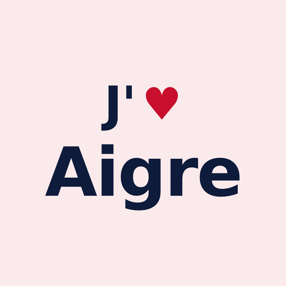 Magnet personnalisé Aigre — design J'aime Aigre