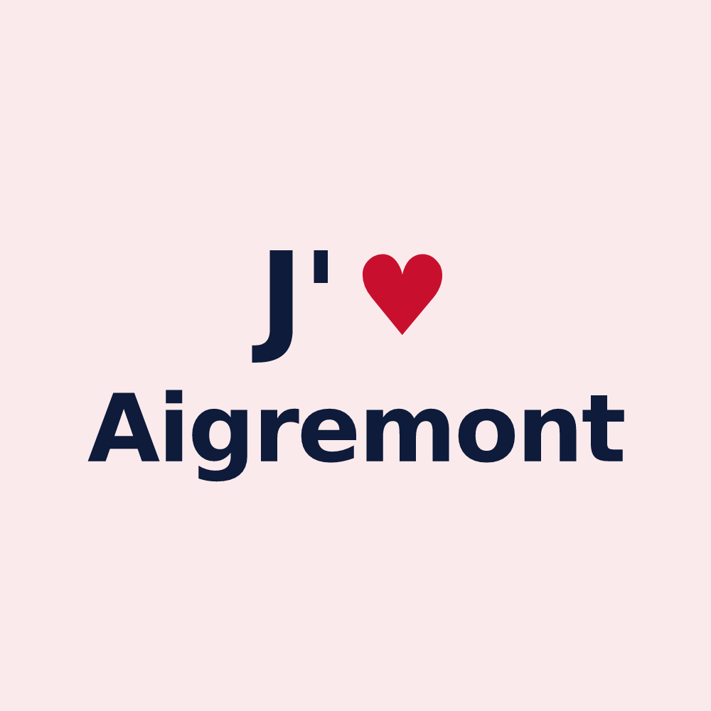 Magnet personnalisé Aigremont — design J'aime Aigremont