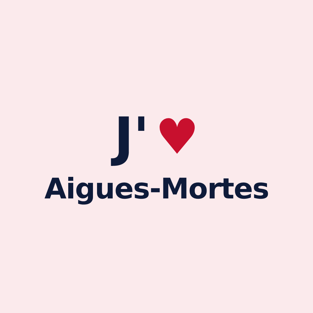 Magnet personnalisé Aigues-Mortes — design J'aime Aigues-Mortes