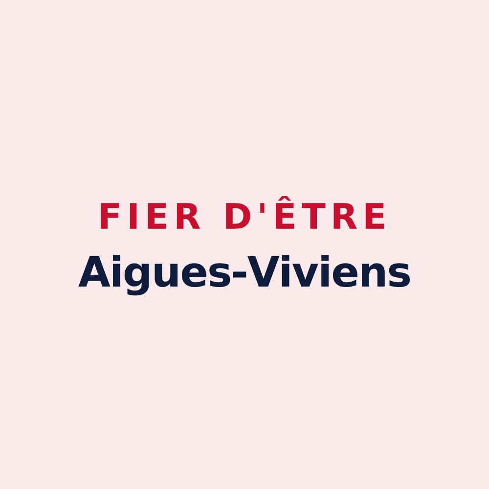 Magnet « Fier d'être Aigues-Viviens » — design pour Aigues-Vives