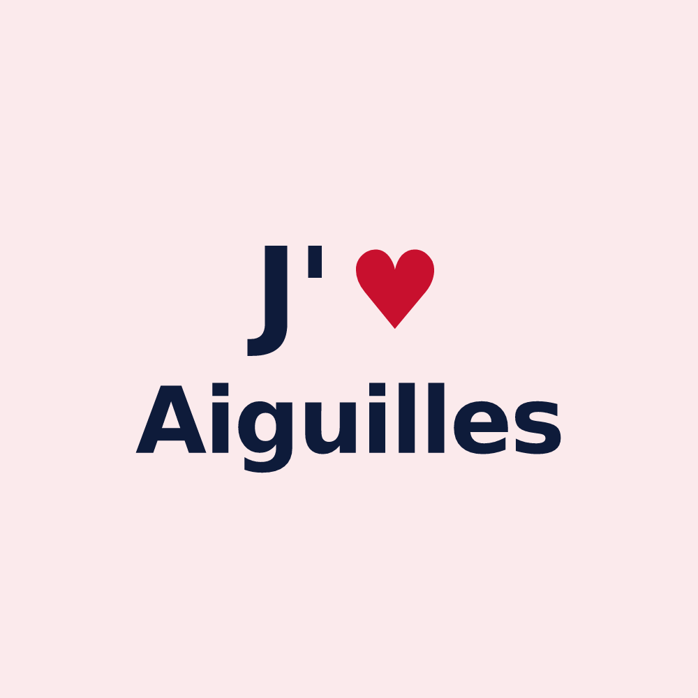 Magnet personnalisé Aiguilles — design J'aime Aiguilles