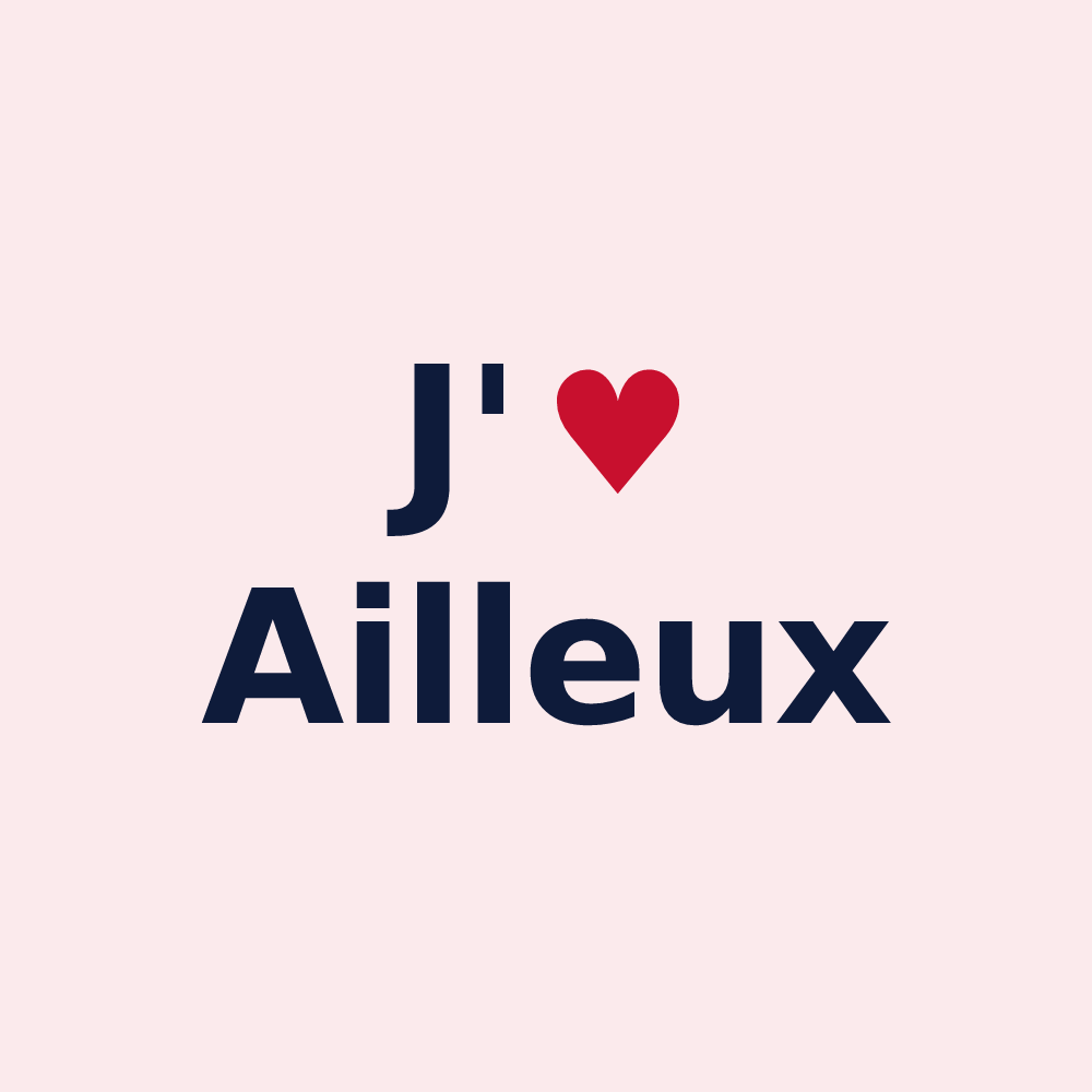 Magnet personnalisé Ailleux — design J'aime Ailleux
