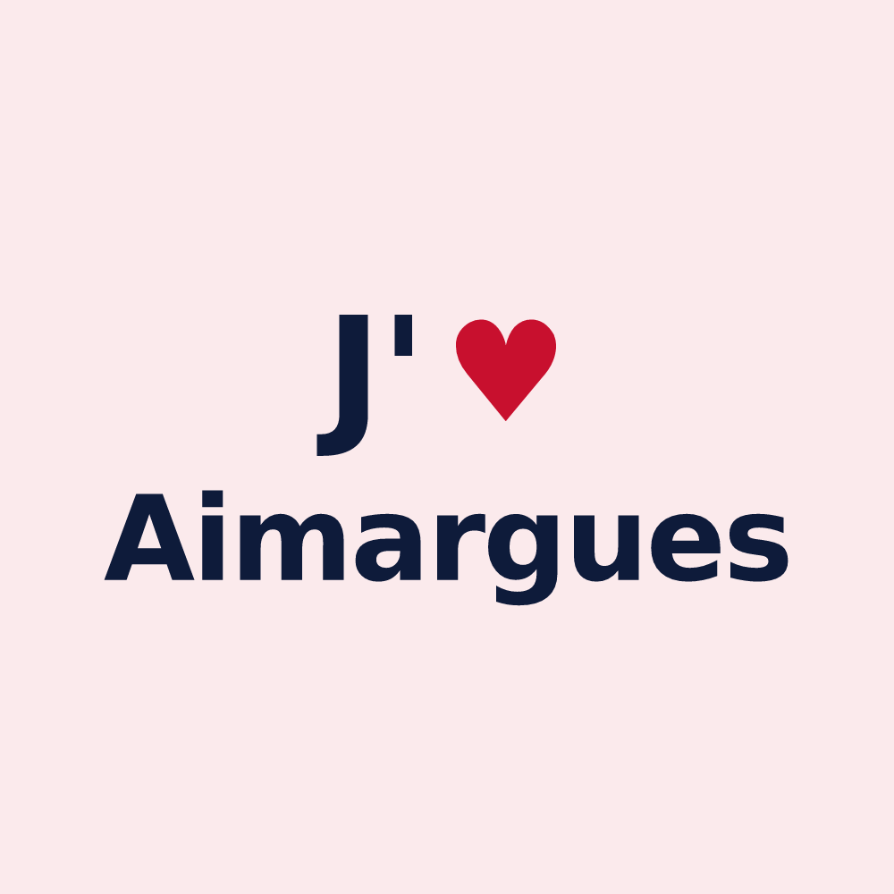 Magnet personnalisé Aimargues — design J'aime Aimargues