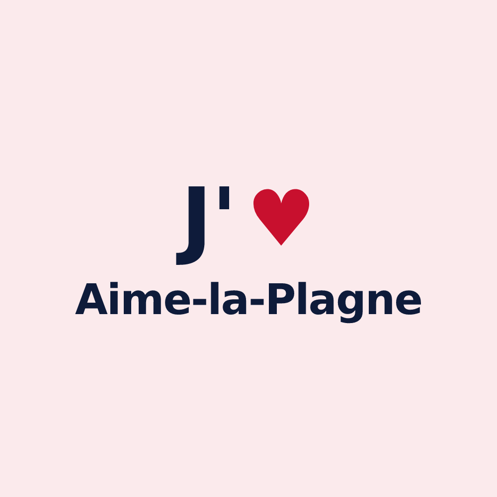 Magnet personnalisé Aime-la-Plagne — design J'aime Aime-la-Plagne