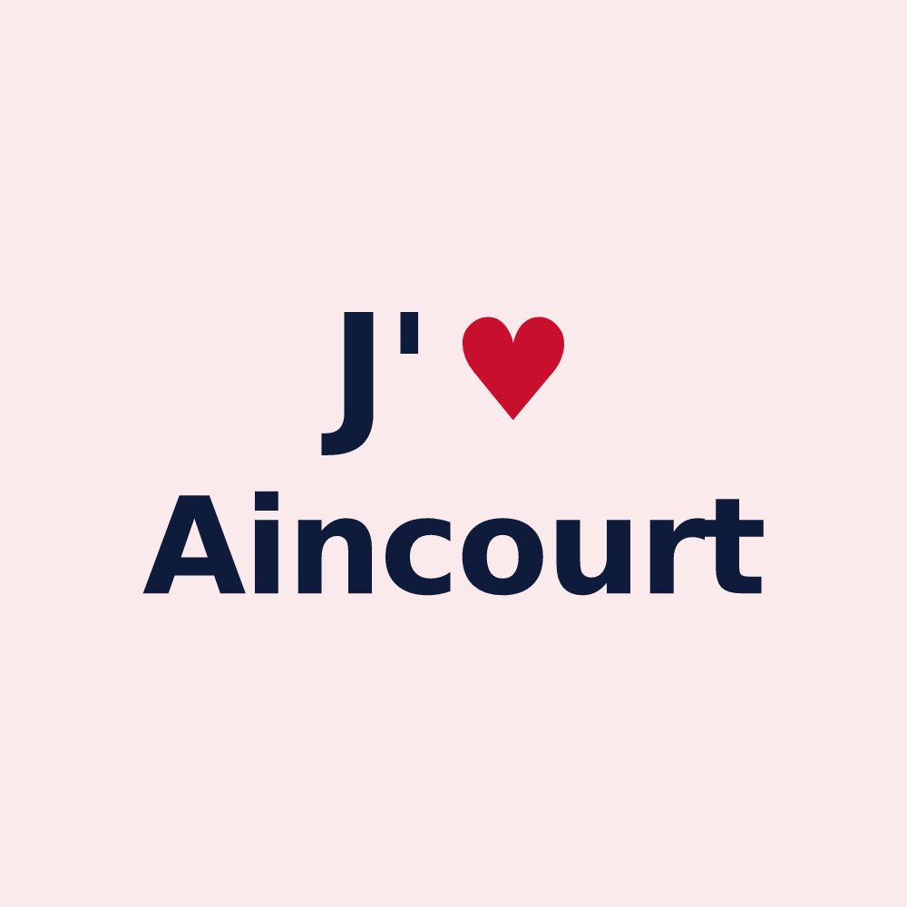 Magnet personnalisé Aincourt — design J'aime Aincourt