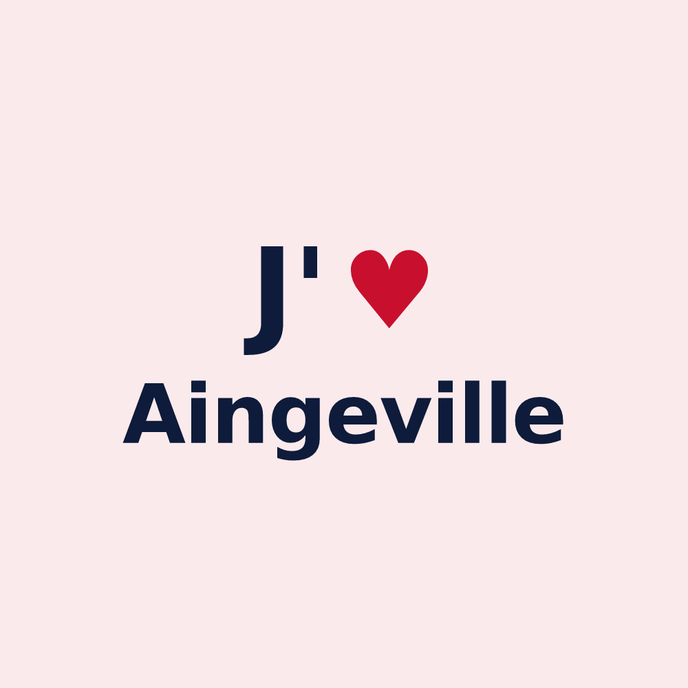 Magnet personnalisé Aingeville — design J'aime Aingeville
