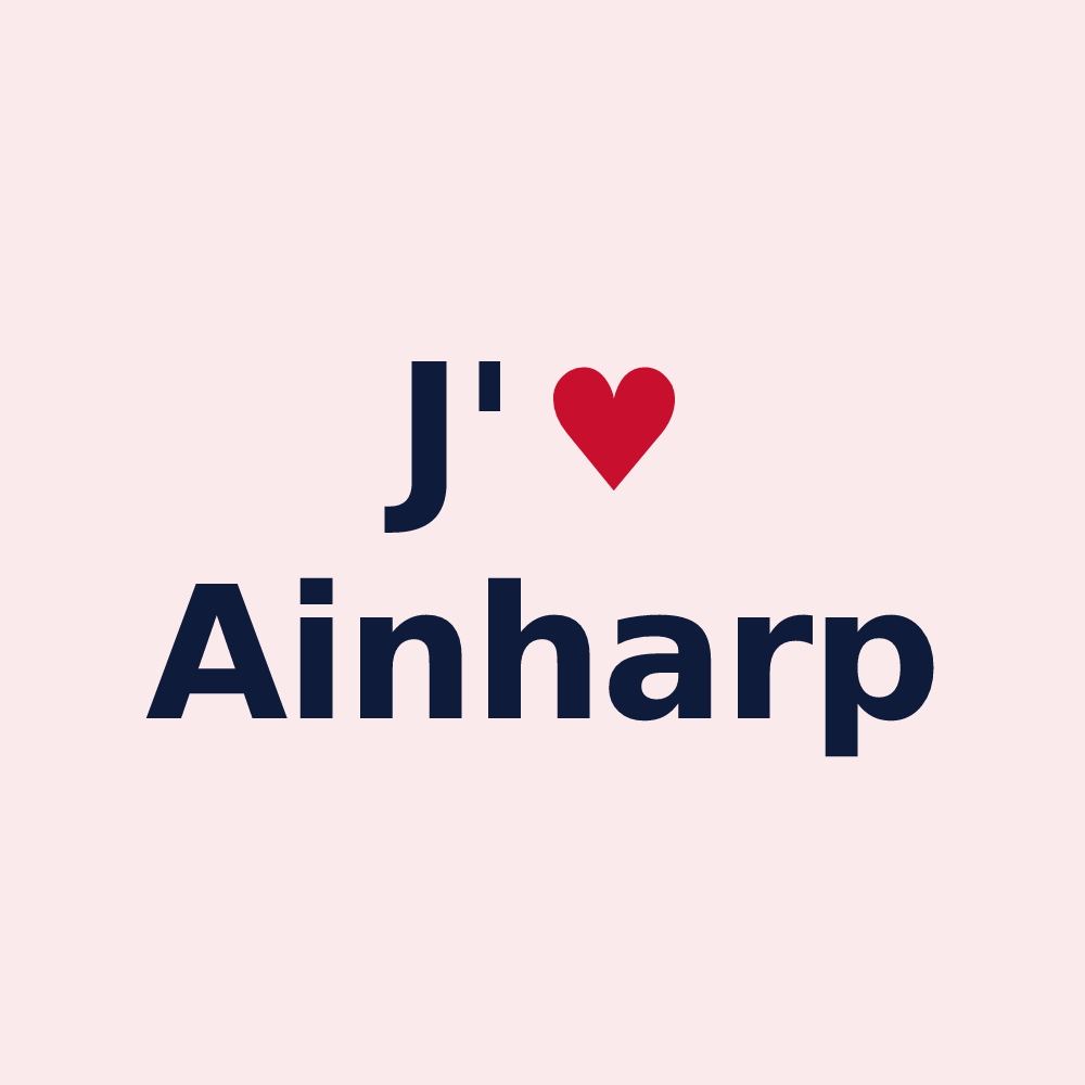 Magnet personnalisé Ainharp — design J'aime Ainharp