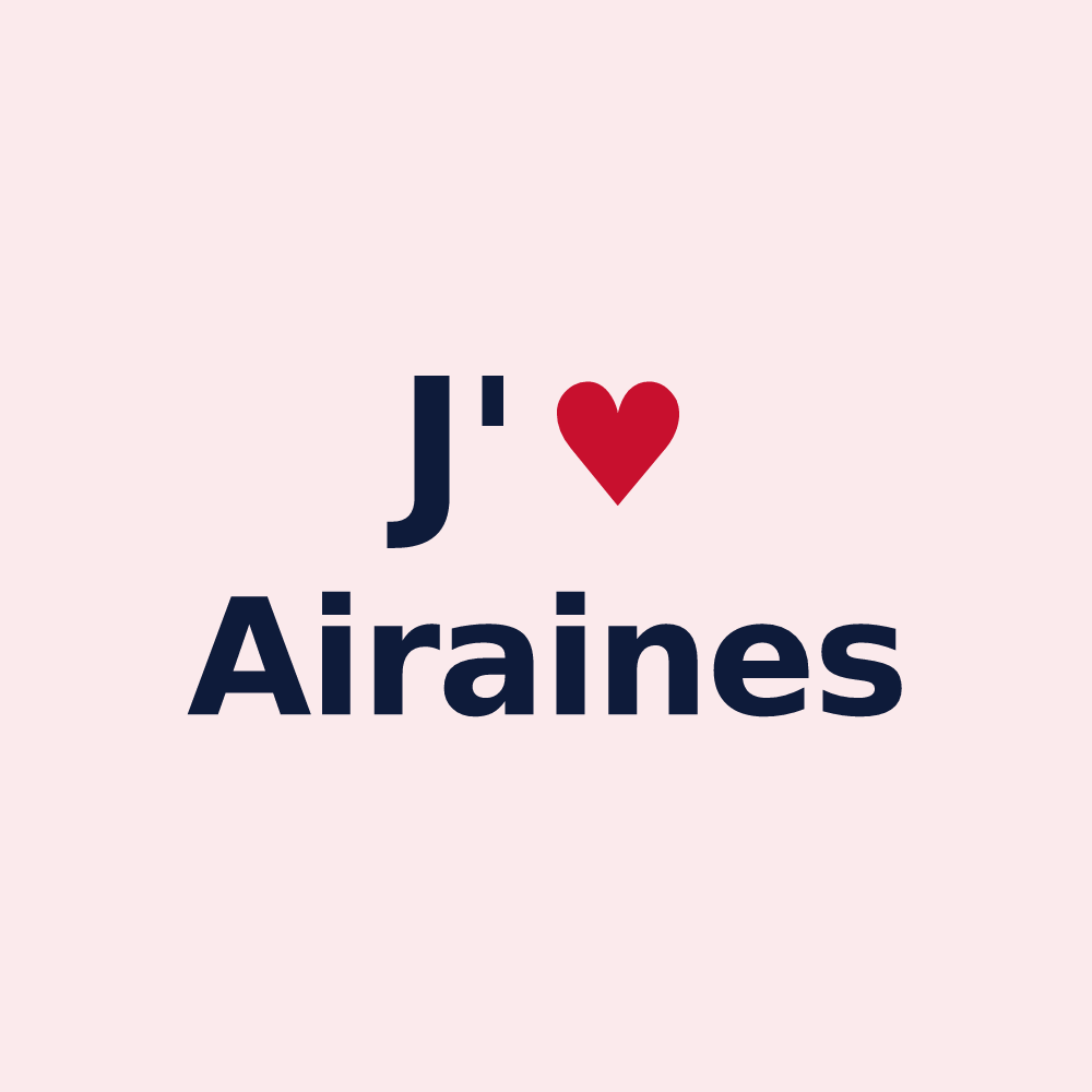 Magnet personnalisé Airaines — design J'aime Airaines