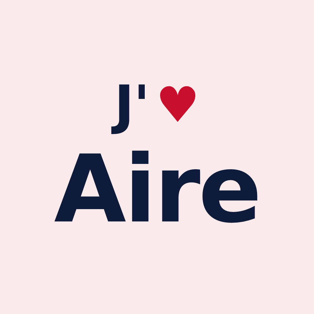 Magnet personnalisé Aire — design J'aime Aire