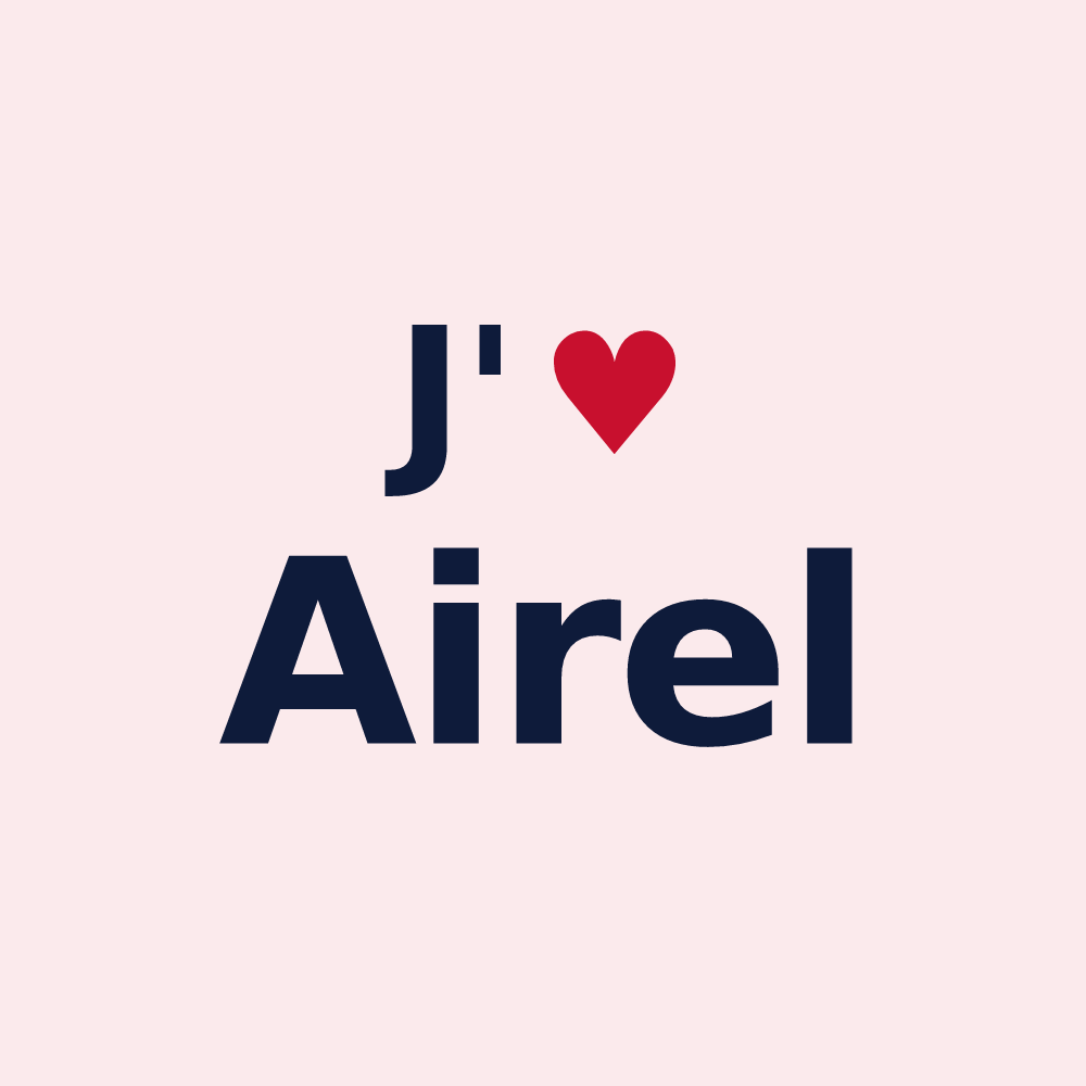 Magnet personnalisé Airel — design J'aime Airel