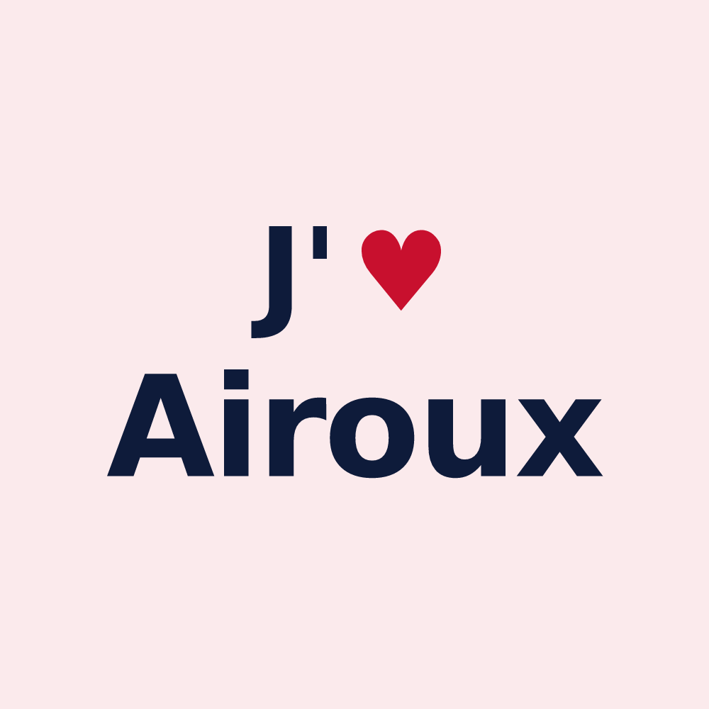 Magnet personnalisé Airoux — design J'aime Airoux