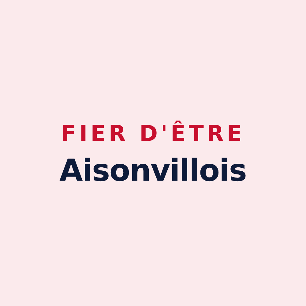 Magnet « Fier d'être Aisonvillois » — design pour Aisonville-et-Bernoville