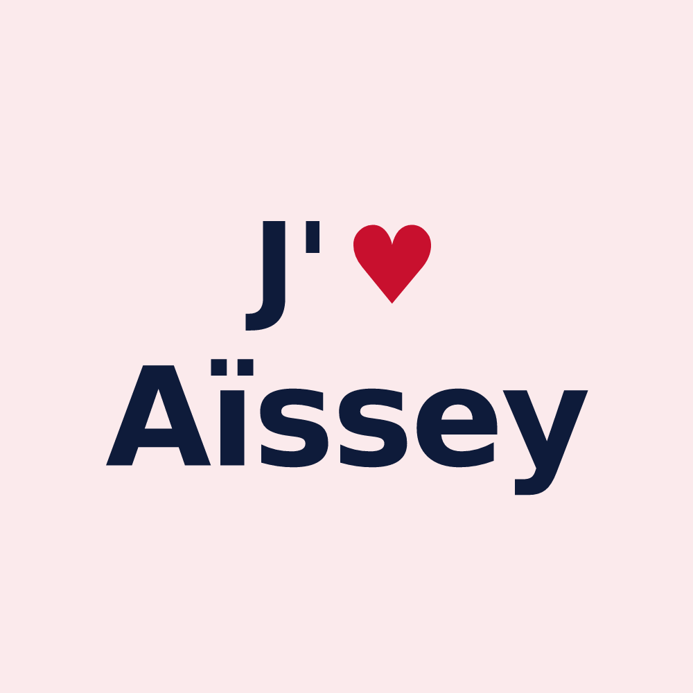 Magnet personnalisé Aïssey — design J'aime Aïssey