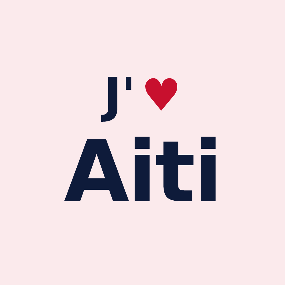 Magnet personnalisé Aiti — design J'aime Aiti