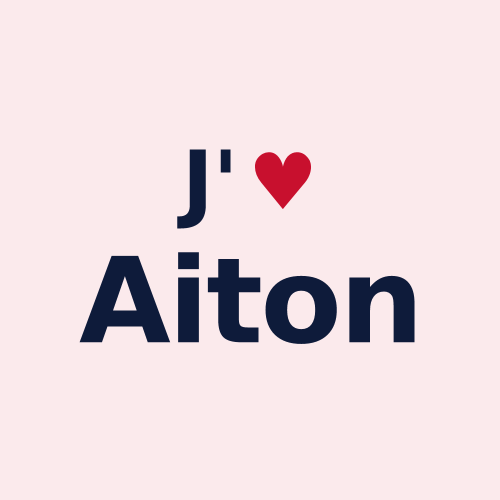 Magnet personnalisé Aiton — design J'aime Aiton