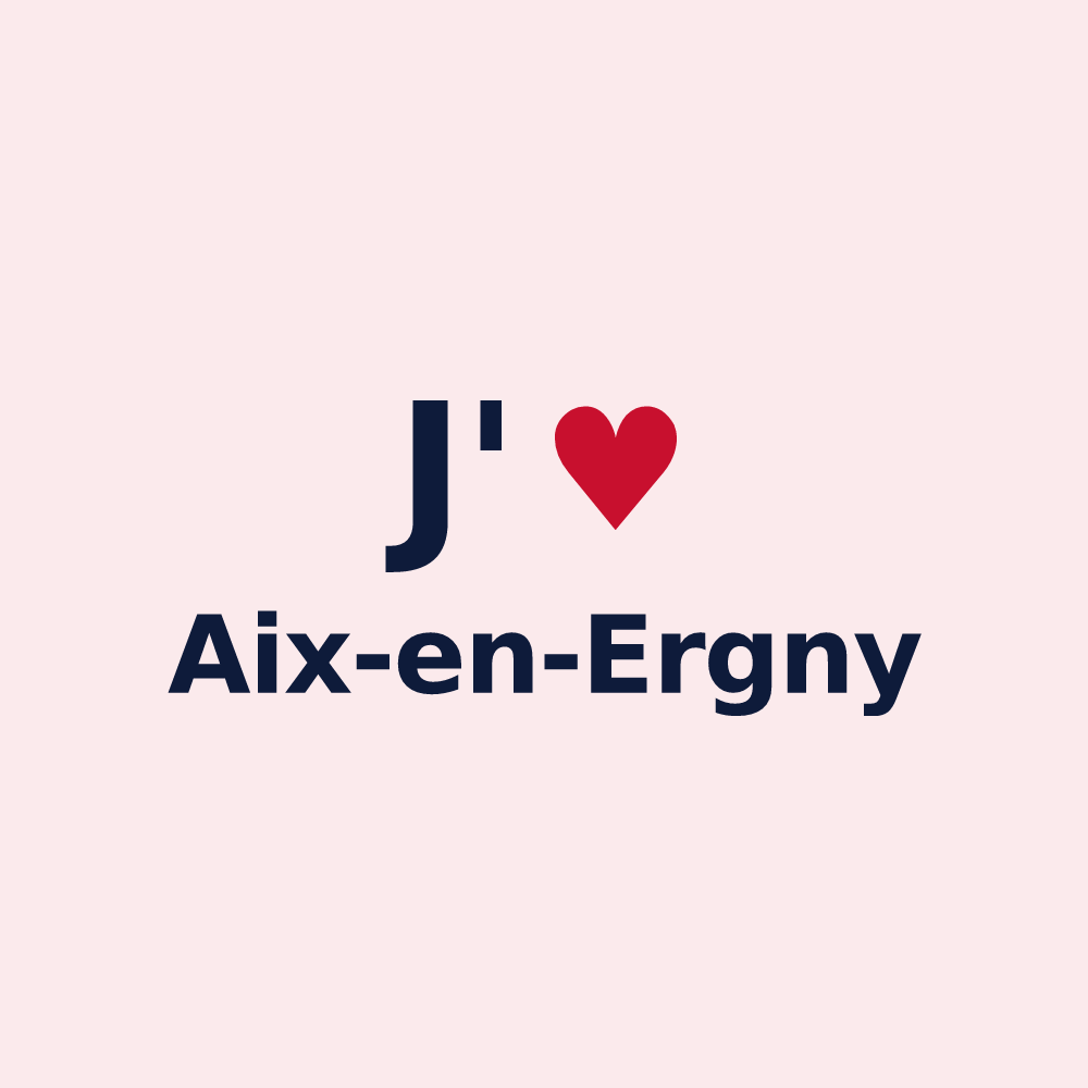 Magnet personnalisé Aix-en-Ergny — design J'aime Aix-en-Ergny