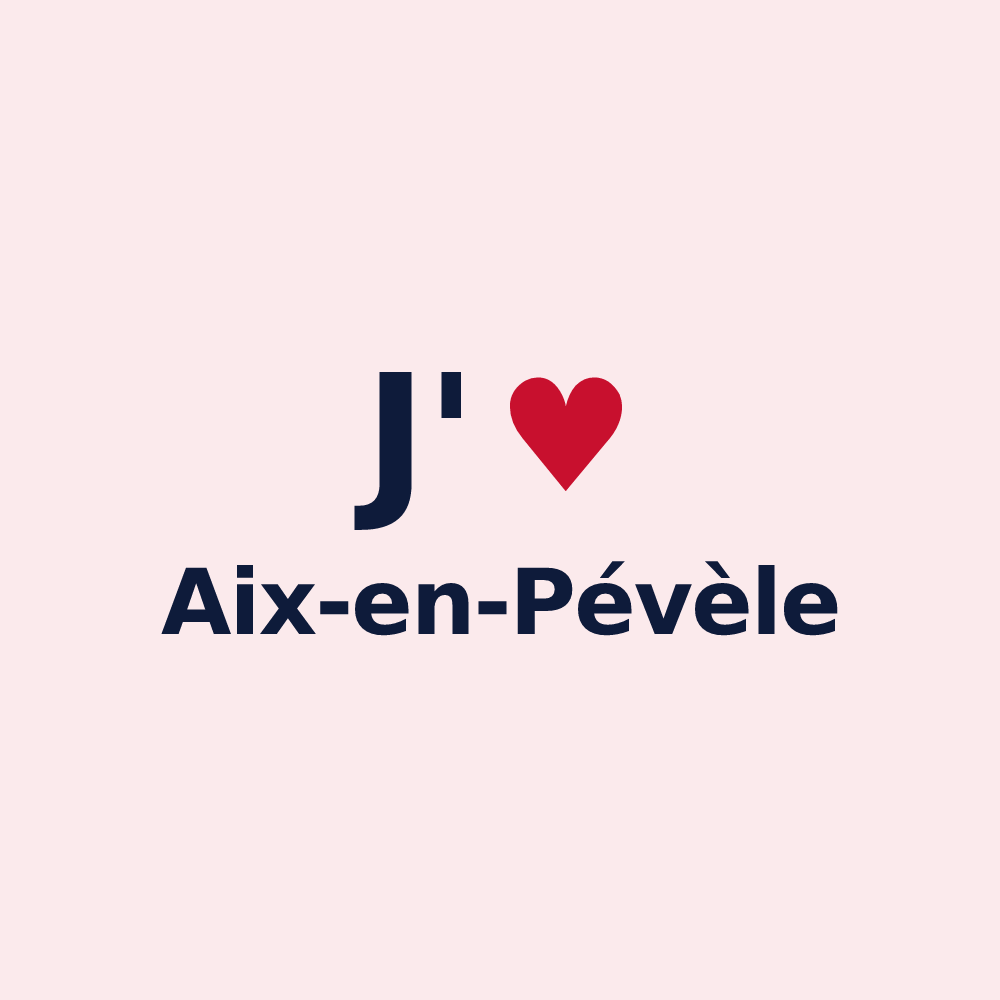 Magnet personnalisé Aix-en-Pévèle — design J'aime Aix-en-Pévèle