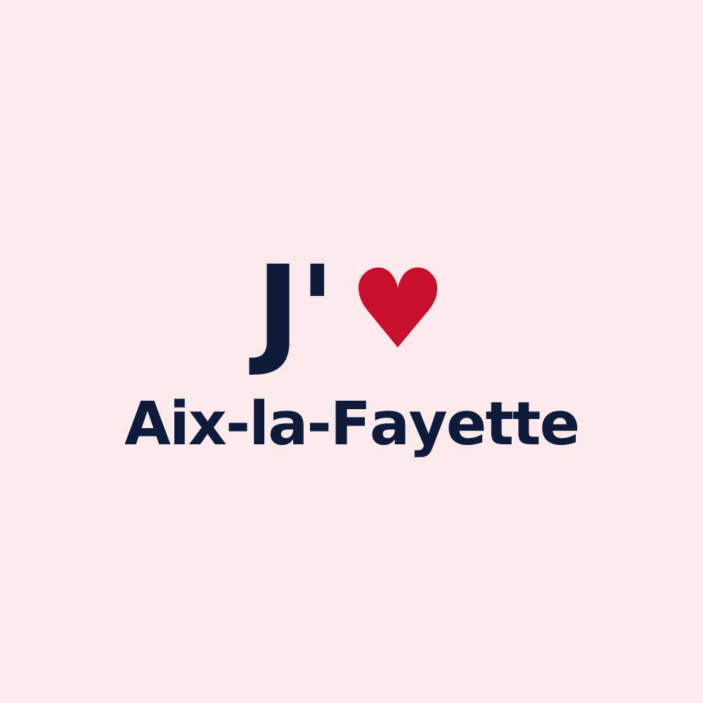 Magnet personnalisé Aix-la-Fayette — design J'aime Aix-la-Fayette