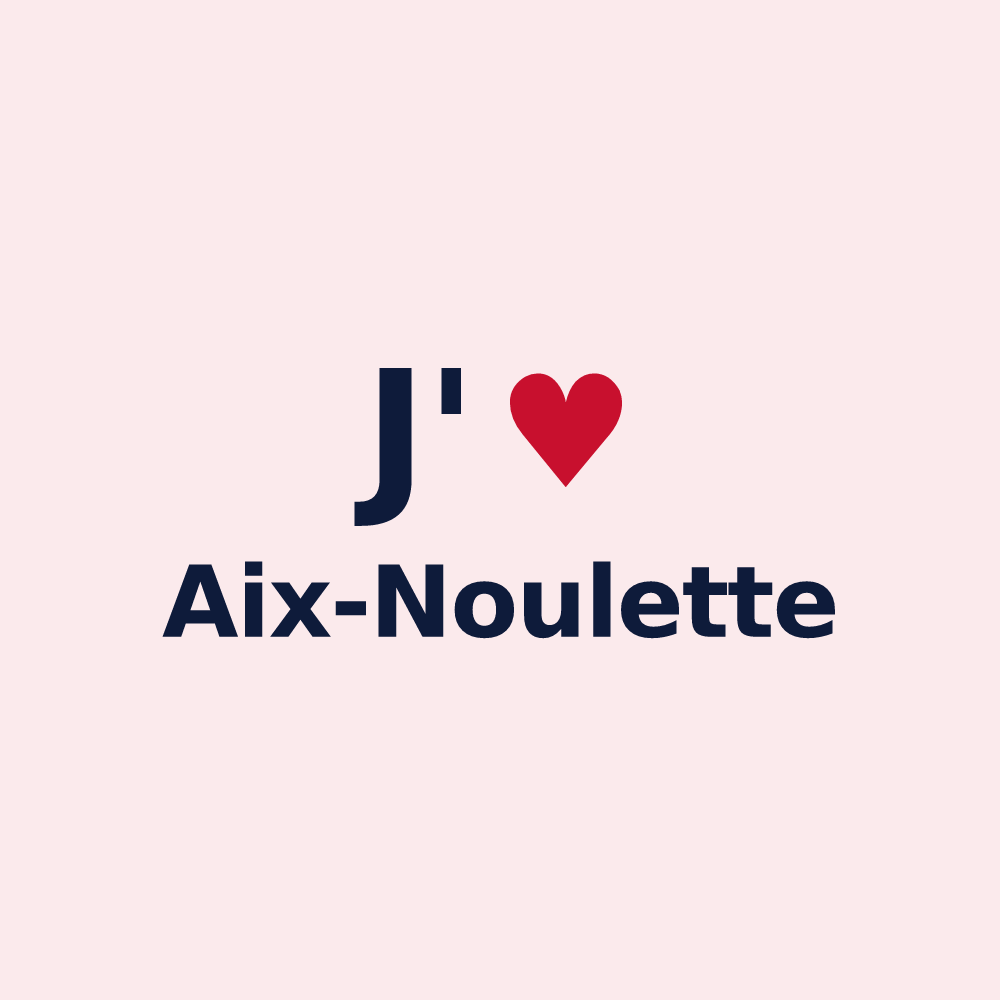 Magnet personnalisé Aix-Noulette — design J'aime Aix-Noulette