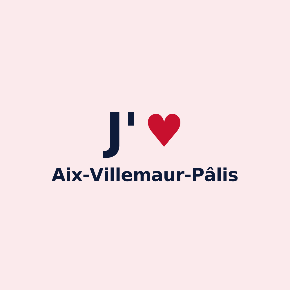 Magnet personnalisé Aix-Villemaur-Pâlis — design J'aime Aix-Villemaur-Pâlis
