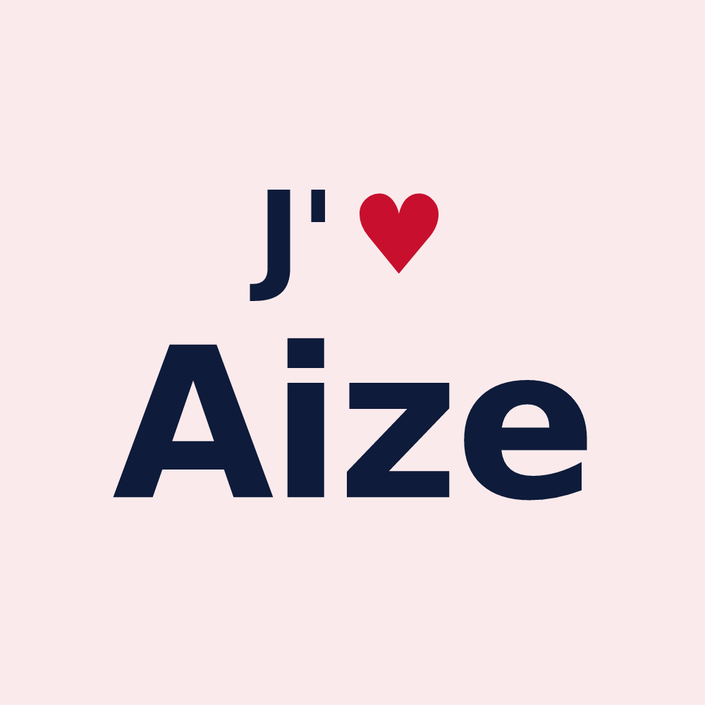 Magnet personnalisé Aize — design J'aime Aize