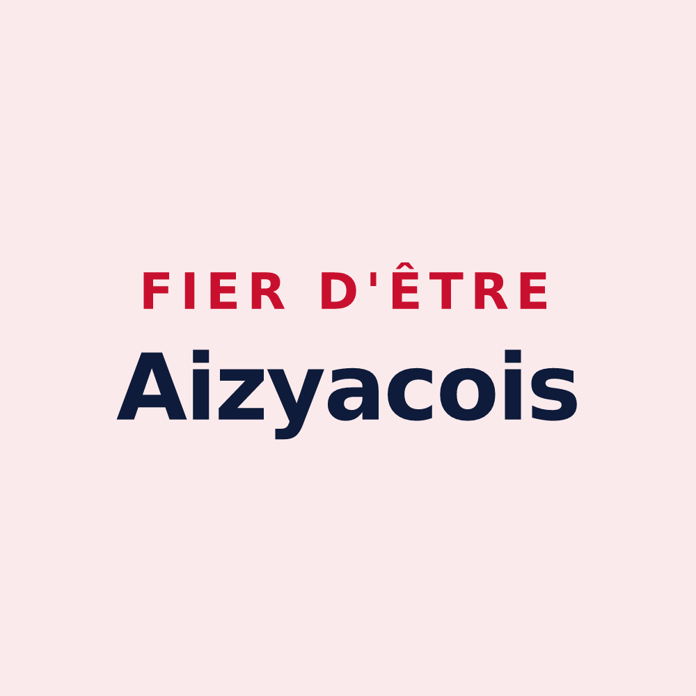 Magnet « Fier d'être Aizyacois » — design pour Aizy-Jouy