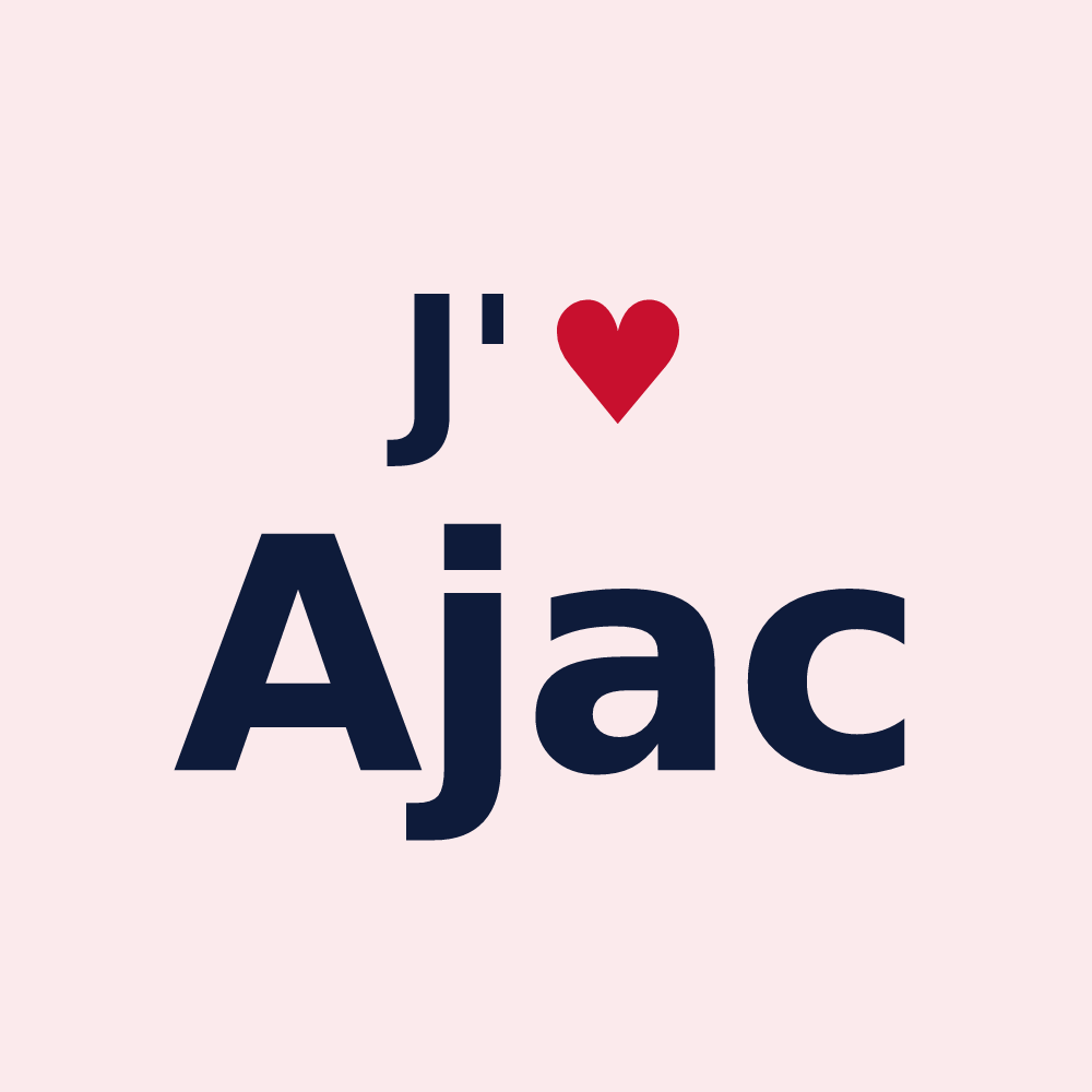 Magnet personnalisé Ajac — design J'aime Ajac