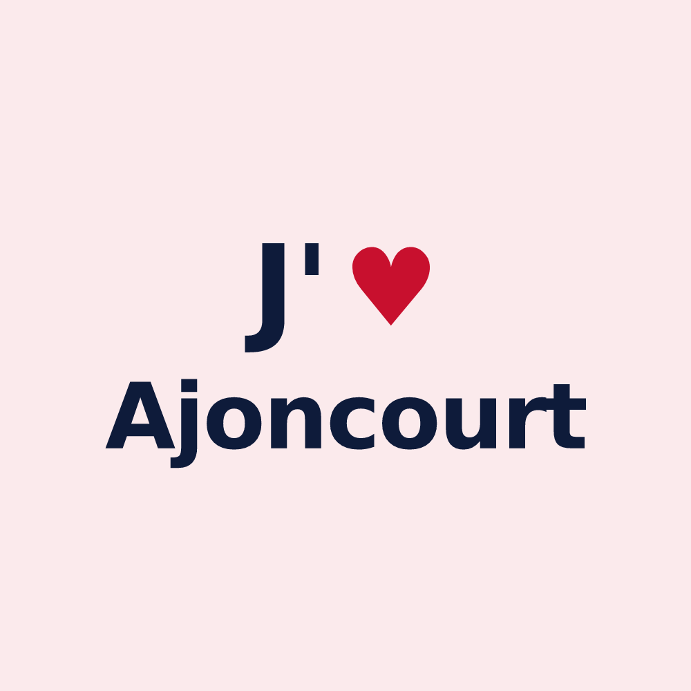 Magnet personnalisé Ajoncourt — design J'aime Ajoncourt