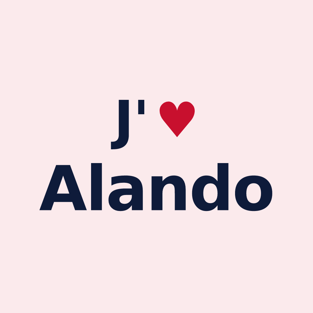 Magnet personnalisé Alando — design J'aime Alando