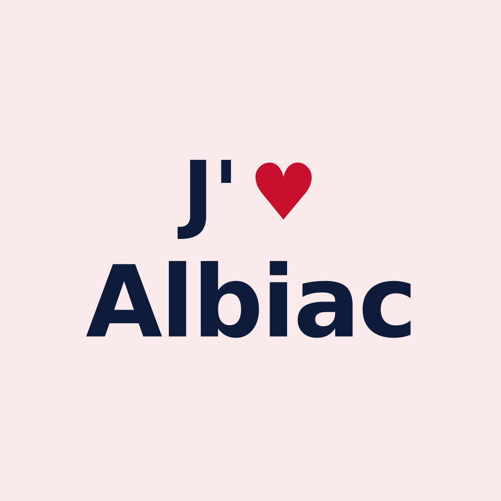 Magnet personnalisé Albiac — design J'aime Albiac