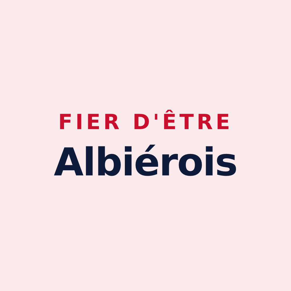 Magnet « Fier d'être Albiérois » — design pour Albières