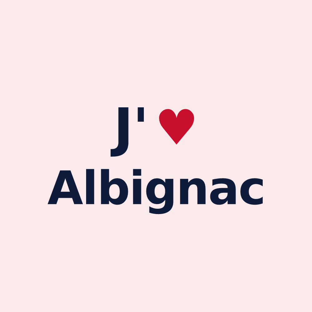 Magnet personnalisé Albignac — design J'aime Albignac