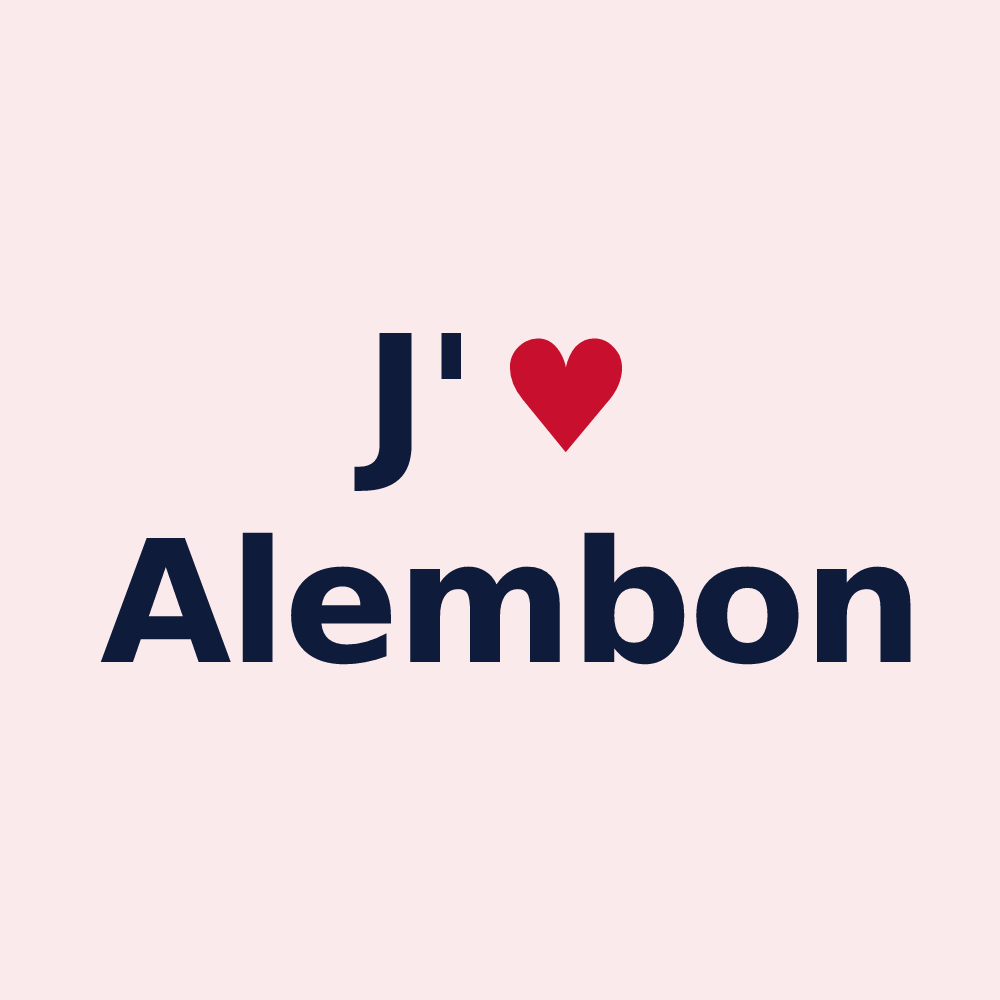 Magnet personnalisé Alembon — design J'aime Alembon