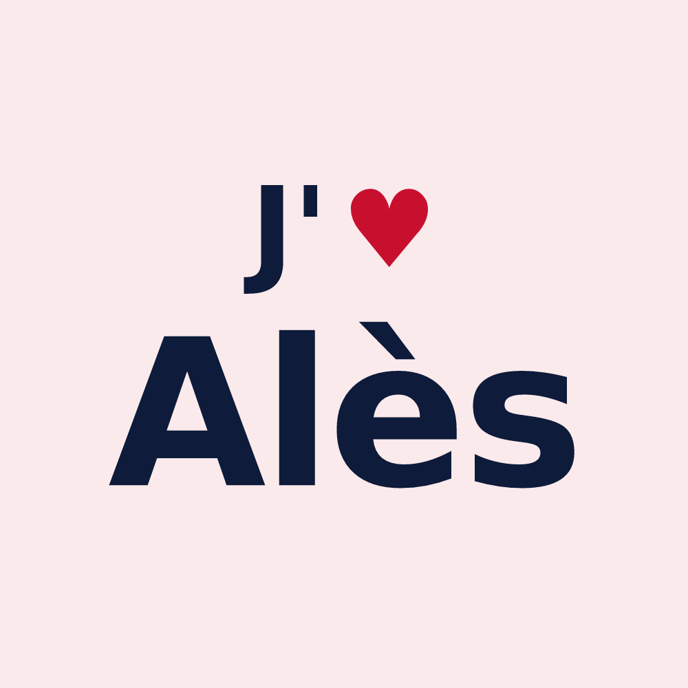 Magnet personnalisé Alès — design J'aime Alès