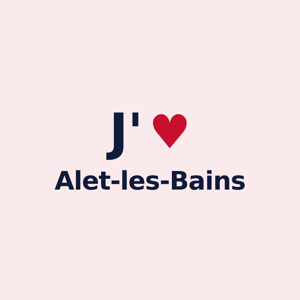 Magnet personnalisé Alet-les-Bains — design J'aime Alet-les-Bains