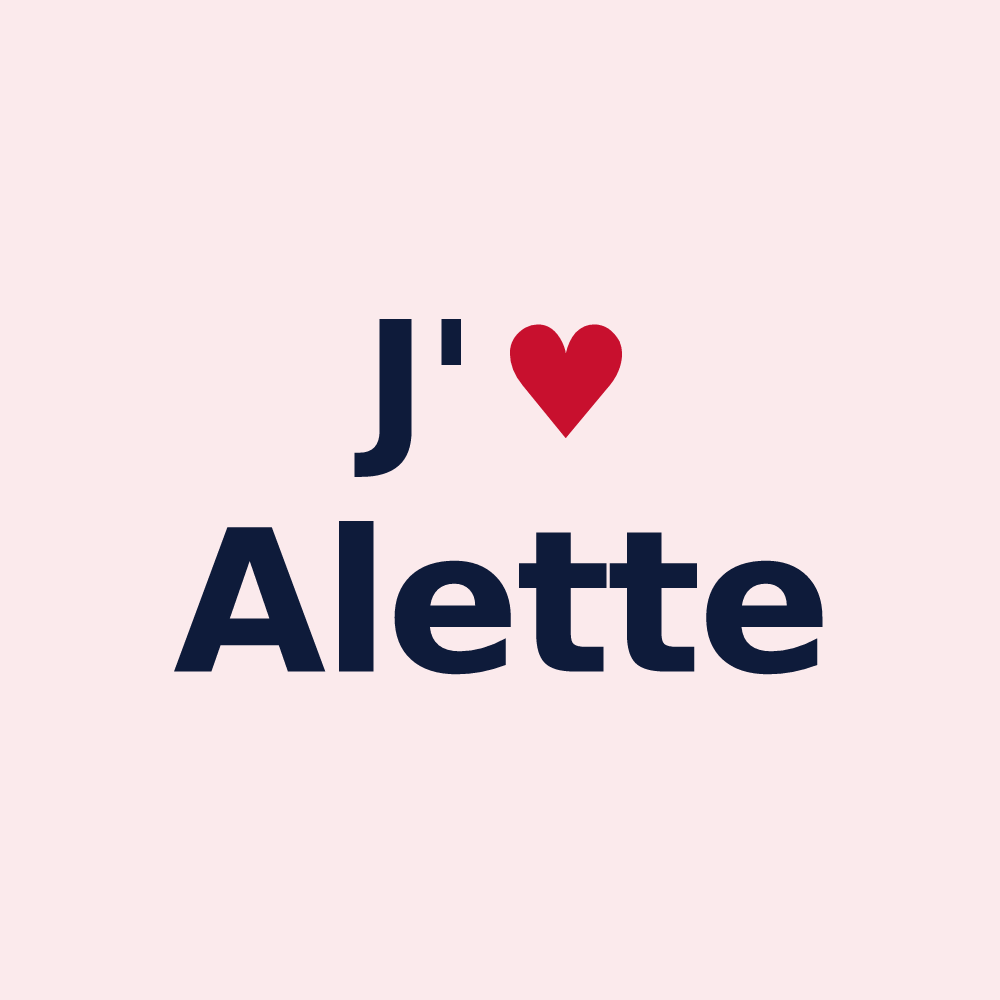 Magnet personnalisé Alette — design J'aime Alette