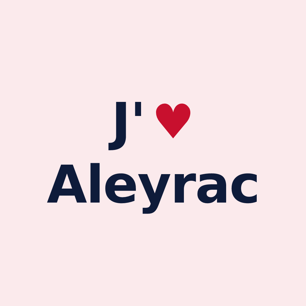 Magnet personnalisé Aleyrac — design J'aime Aleyrac