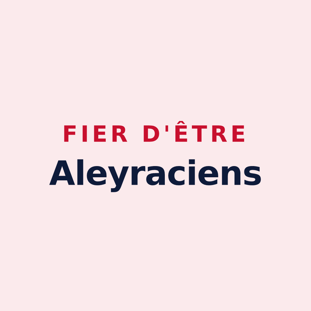 Magnet « Fier d'être Aleyraciens » — design pour Aleyrac