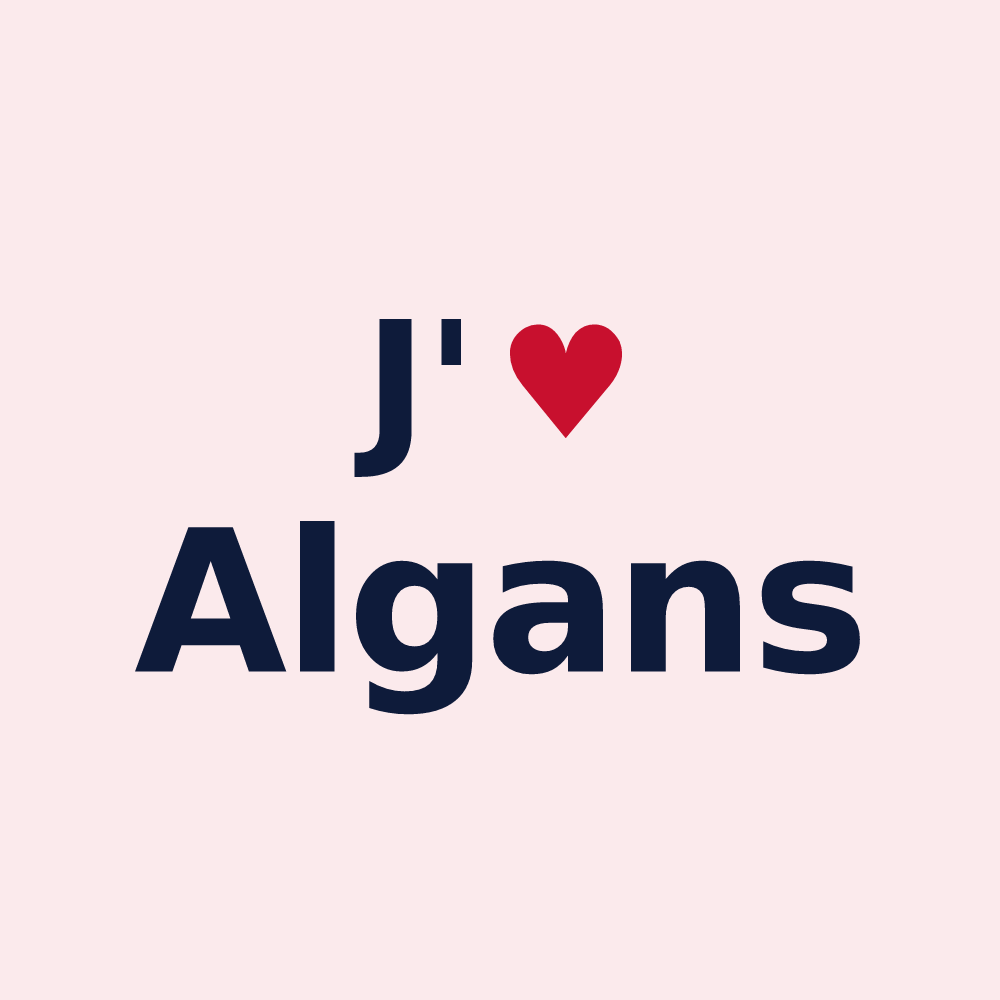 Magnet personnalisé Algans — design J'aime Algans