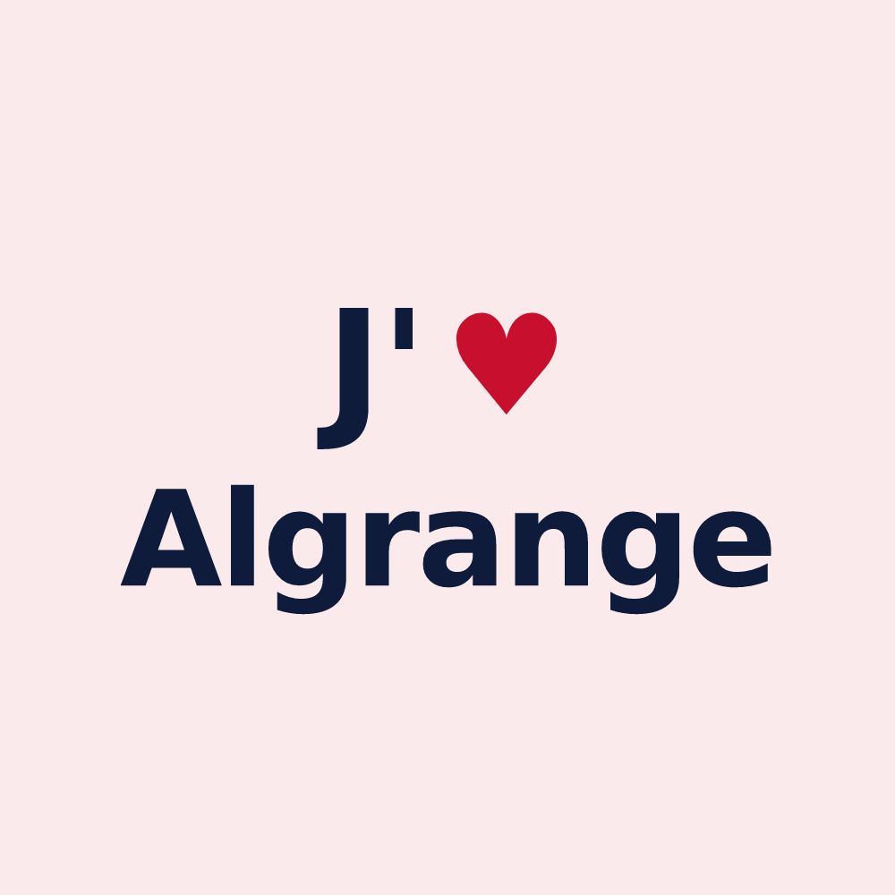 Magnet personnalisé Algrange — design J'aime Algrange