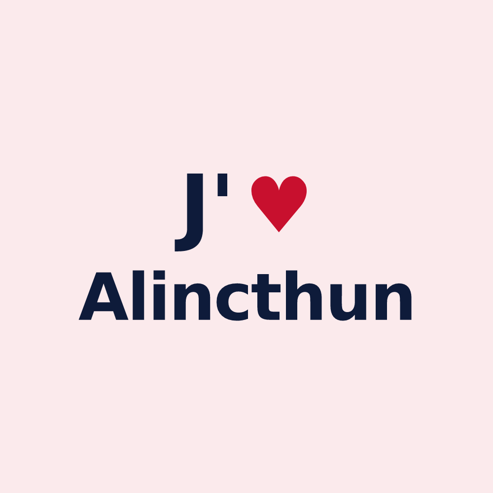 Magnet personnalisé Alincthun — design J'aime Alincthun