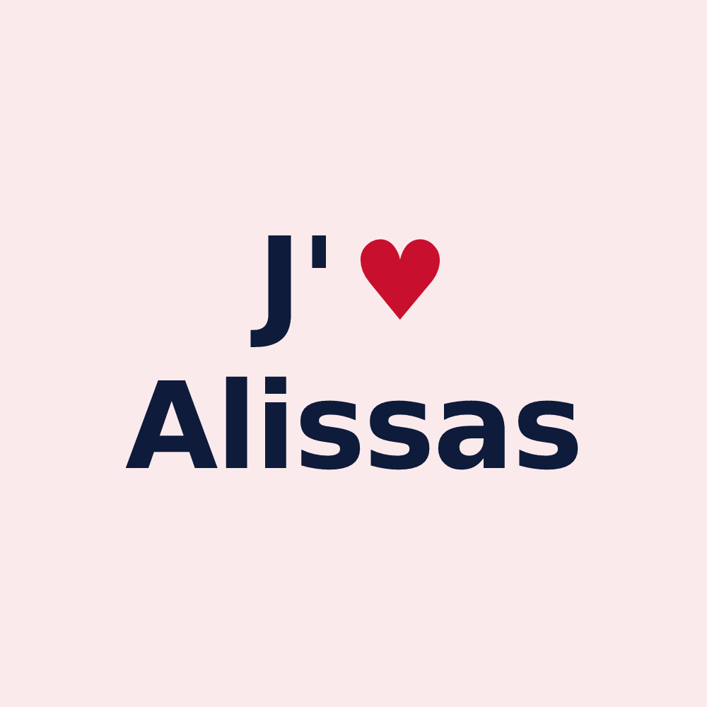 Magnet personnalisé Alissas — design J'aime Alissas