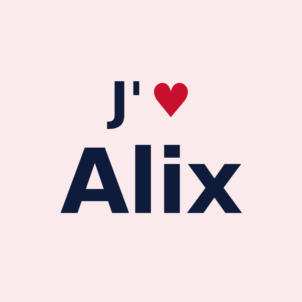 Magnet personnalisé Alix — design J'aime Alix