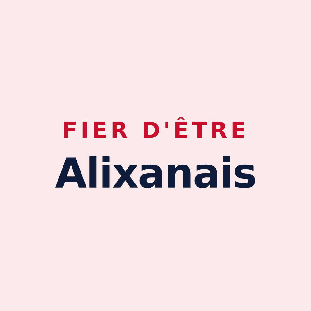 Magnet « Fier d'être Alixanais » — design pour Alixan