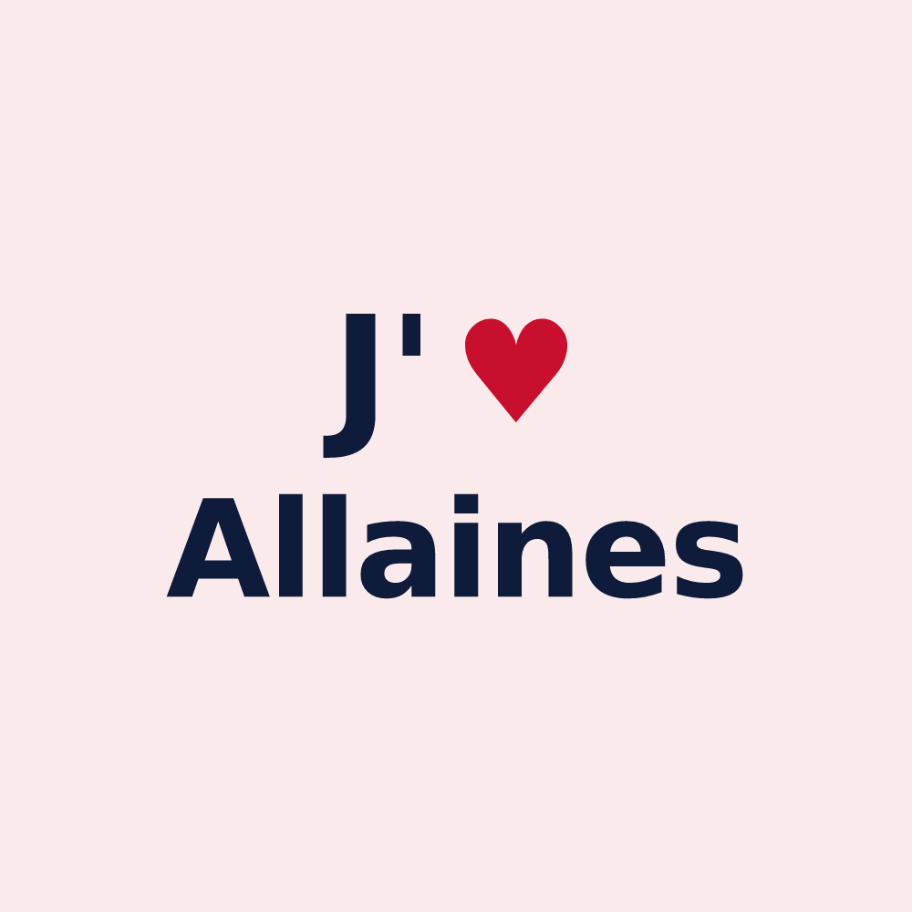 Magnet personnalisé Allaines — design J'aime Allaines