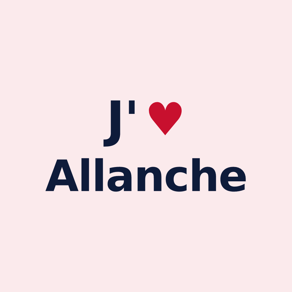 Magnet personnalisé Allanche — design J'aime Allanche