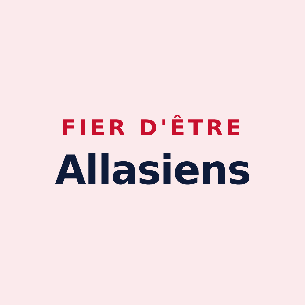 Magnet « Fier d'être Allasiens » — design pour Allas-Bocage